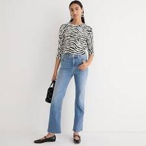 J. Crew High Rise Slim Demi Boot Jean Light Blue Size 32